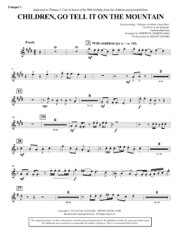 page one of Children, Go Tell It on the Mountain - Bb Trumpet 1 (Choir Instrumental Pak)