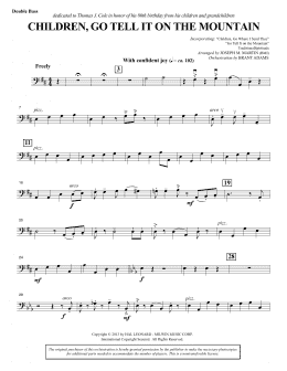 page one of Children, Go Tell It on the Mountain - Double Bass (Choir Instrumental Pak)