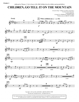 page one of Children, Go Tell It on the Mountain - Bb Clarinet 1 (Choir Instrumental Pak)