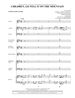 page one of Children, Go Tell It on the Mountain - Full Score (Choir Instrumental Pak)