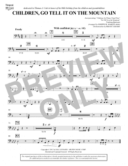 page one of Children, Go Tell It on the Mountain - Timpani (Choir Instrumental Pak)