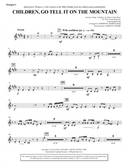 page one of Children, Go Tell It on the Mountain - Bb Trumpet 3 (Choir Instrumental Pak)