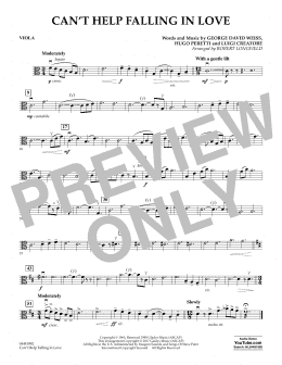 page one of Can't Help Falling in Love - Viola (Orchestra)