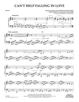 page one of Can't Help Falling in Love - Piano (Orchestra)