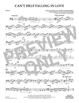 page one of Can't Help Falling in Love - Cello (Orchestra)
