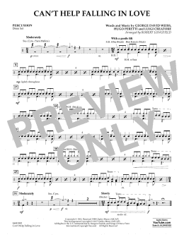 page one of Can't Help Falling in Love - Percussion (Orchestra)