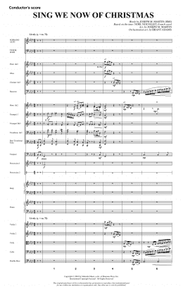 page one of Sing We Now Of Christmas (from Morning Star) - Full Score (Choir Instrumental Pak)