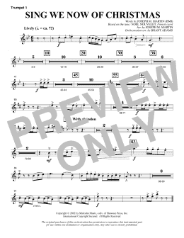 page one of Sing We Now Of Christmas (from Morning Star) - Bb Trumpet 1 (Choir Instrumental Pak)