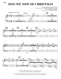 page one of Sing We Now Of Christmas (from Morning Star) - Harp (Choir Instrumental Pak)