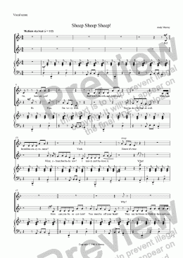page one of Sheep Sheep Sheep! (SA + piano)