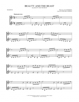 page one of Beauty And The Beast (arr. Mark Phillips) (Trumpet Duet)