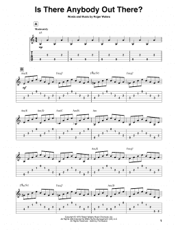 page one of Is There Anybody Out There? (Solo Guitar)
