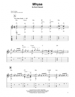 page one of Mhysa (from Game of Thrones) (Solo Guitar)