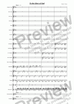 page one of To The Glory Of God (Brass Band)