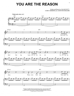 page one of You Are The Reason (Piano & Vocal)