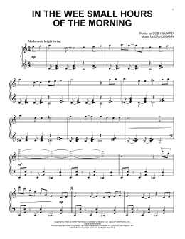 page one of In The Wee Small Hours Of The Morning (Piano Solo)