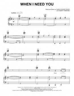 page one of When I Need You (Piano, Vocal & Guitar Chords (Right-Hand Melody))