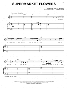 page one of Supermarket Flowers (Piano & Vocal)