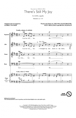 page one of There's Still My Joy (arr. Audrey Snyder) (SATB Choir)