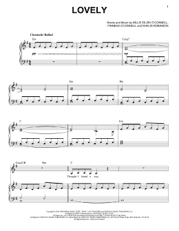 page one of lovely (from 13 Reasons Why) (Piano & Vocal)