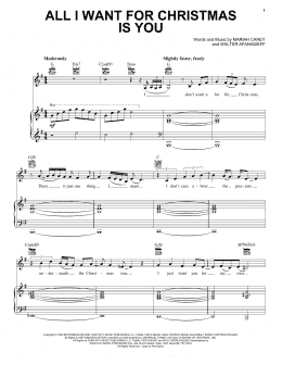 page one of All I Want For Christmas Is You (Vocal Pro + Piano/Guitar)