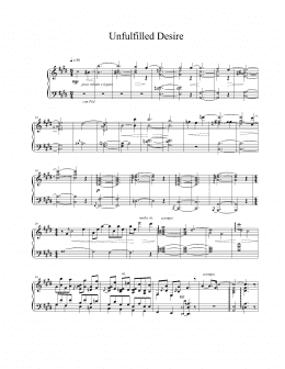 page one of Unfulfilled Desire (Piano Solo)