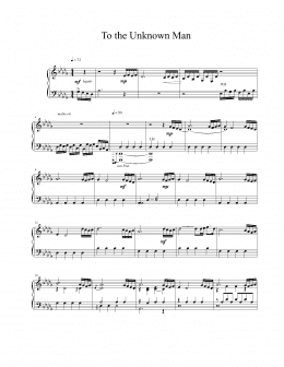 page one of To The Unknown Man (Piano Solo)