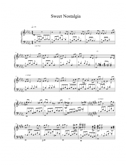 page one of Sweet Nostalgia (Piano Solo)