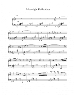 page one of Moonlight Reflections (Piano Solo)
