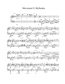 page one of Movement 9, Mythodea (Piano Solo)