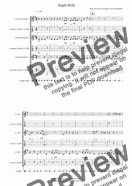 page one of Jingle Bells for Guitar Trio