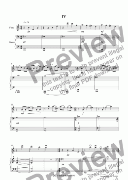 page one of 5 Miniatures for Flute and Piano 4