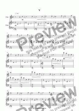 page one of 5 Miniatures for Flute and Piano 5