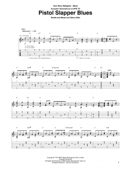 page one of Pistol Slapper Blues (Guitar Tab)