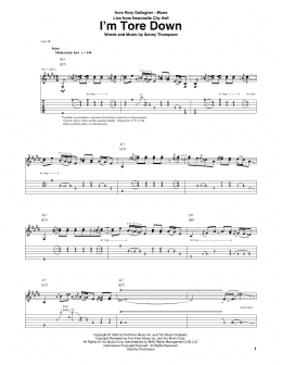 page one of I'm Tore Down (Guitar Tab)