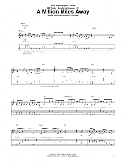 page one of A Million Miles Away (Guitar Tab)