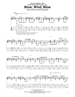 page one of Blow, Wind, Blow (Guitar Tab)