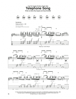 page one of Telephone Song (Guitar Tab)