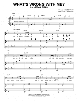 page one of What's Wrong With Me? (from Mean Girls: The Broadway Musical) (Piano & Vocal)