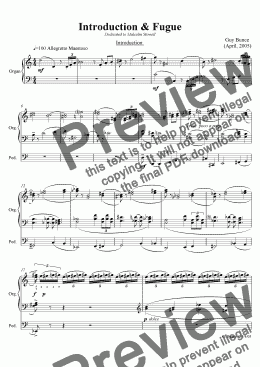page one of Introduction & Fugue for Organ