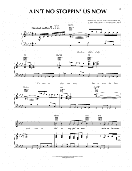 page one of Ain't No Stoppin' Us Now (Piano, Vocal & Guitar Chords (Right-Hand Melody))