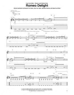 page one of Romeo Delight (Guitar Tab)