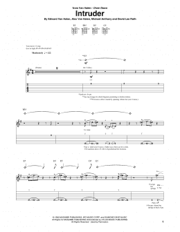 page one of Intruder (Guitar Tab)