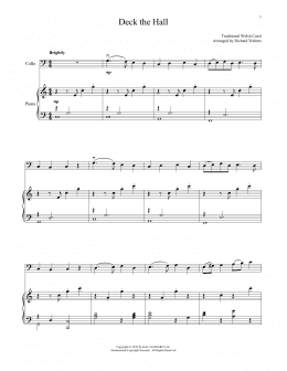 page one of Deck The Hall (Cello and Piano)
