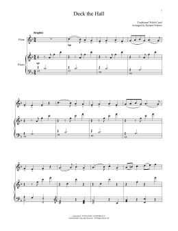 page one of Deck The Hall (Flute and Piano)