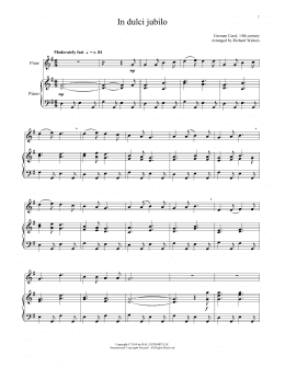 page one of In Dulci Jubilo (Flute and Piano)