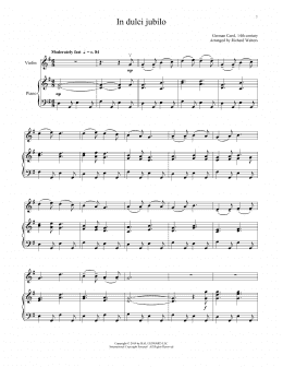 page one of In Dulci Jubilo (Violin and Piano)