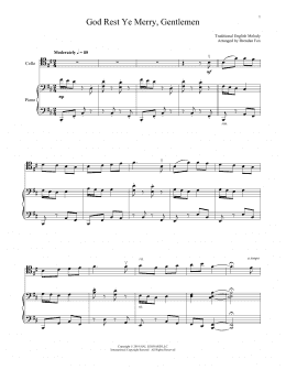 page one of God Rest Ye Merry, Gentlemen (Cello and Piano)