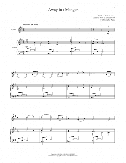 page one of Away In A Manger (Violin and Piano)