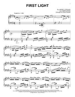 page one of First Light (arr. David Russell) (Piano Solo)